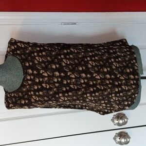 George Black and Gold Floral Tank Top